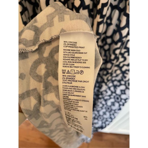 Tommy bahama blue and white geometric printed maxi dress large - Picture 6 of 10